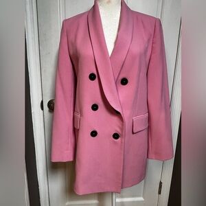 Pink Double-Breasted Blazer